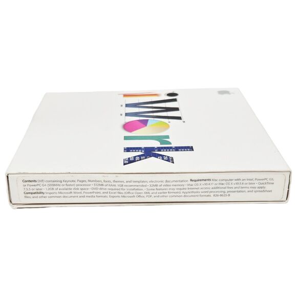 Vintage iWork Apple DVD - Version 9.0.3 - Includes Pages Keynote Numbers 2009 - Picture 4 of 8